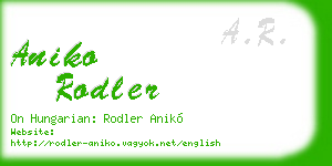 aniko rodler business card