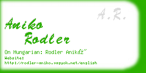 aniko rodler business card